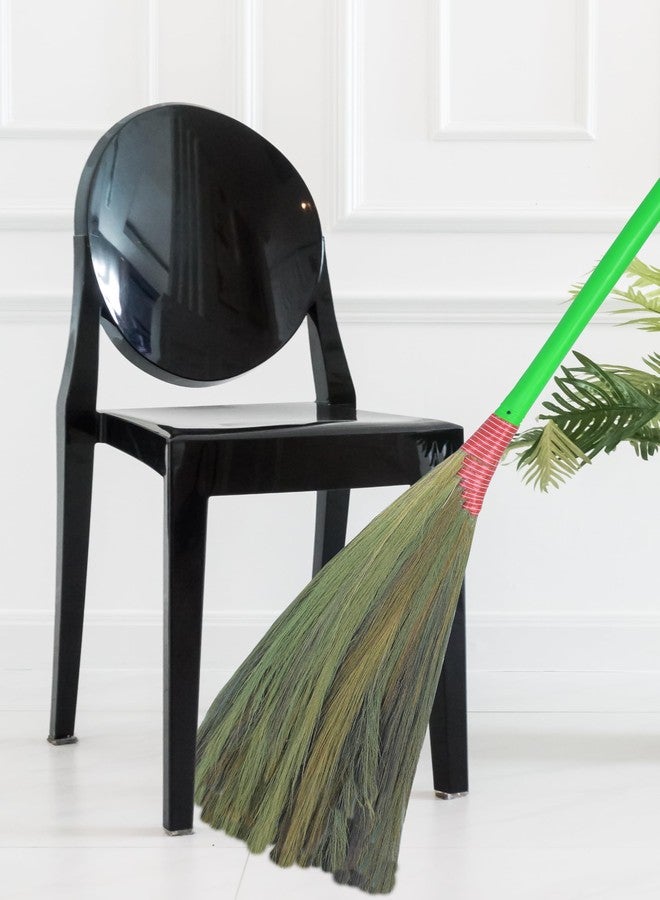 UMD First Grade Brooms | Zero Dust Natural Grass | Jadhu for Floor and Ceiling Cleaning |Long Handle for Cleaning, Housework, Home Use Without Backpain (1) (1) - Image 5